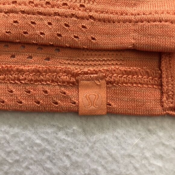 Lululemon Women Dot Camo Golden Apricot Orange Train to Be Tank Cropped Top 4 - Picture 2 of 9